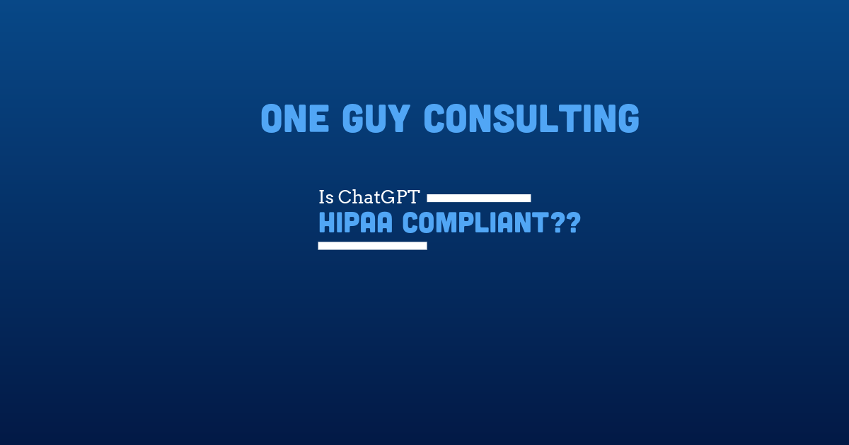 The top banner for the article which says Is ChatGPT HIPAA Compliant?