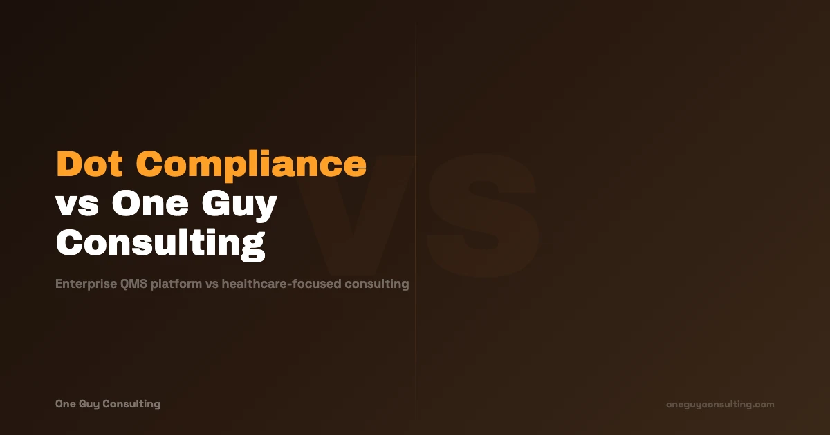 Dot Compliance vs One Guy Consulting Comparison