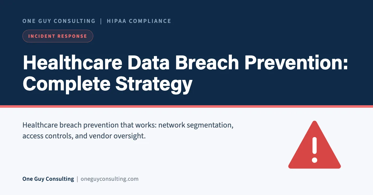 Healthcare Data Breach Prevention: Complete Strategy: One Guy Consulting article cover