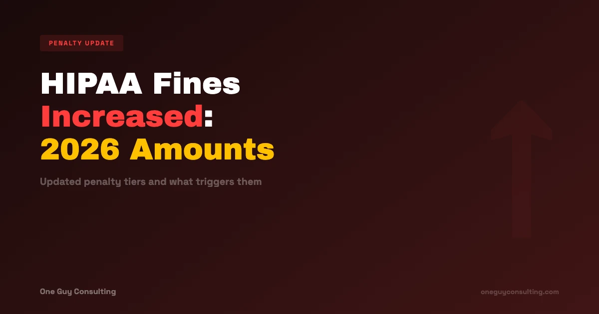 HIPAA Fines Increased 2026 Penalty Amounts