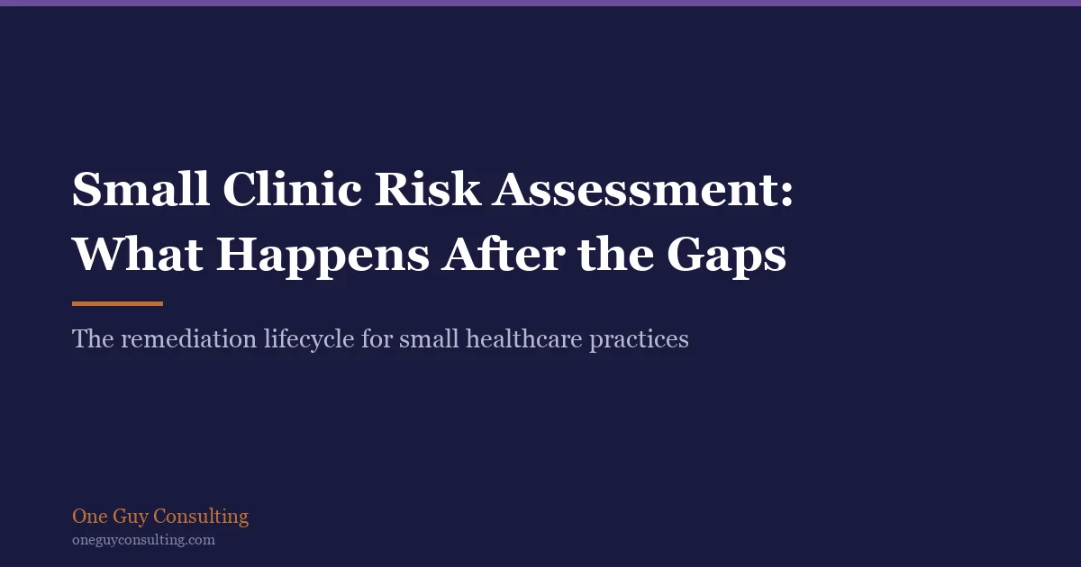 Small clinic HIPAA risk assessment and gap remediation guide