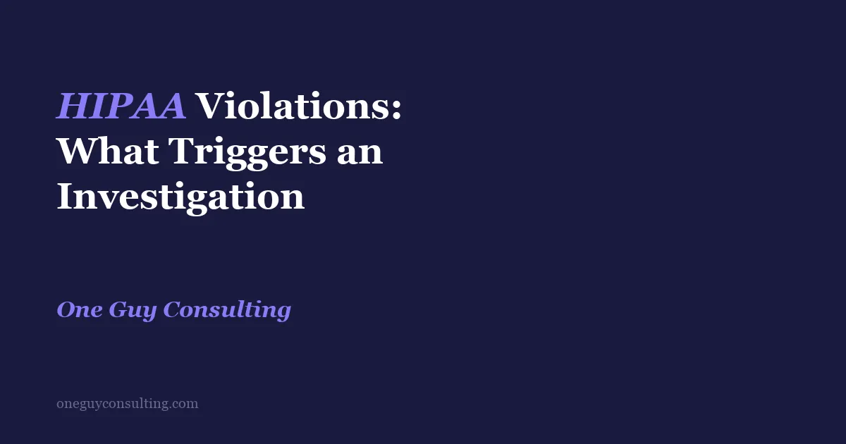 OCR enforcement investigation documents for HIPAA violations