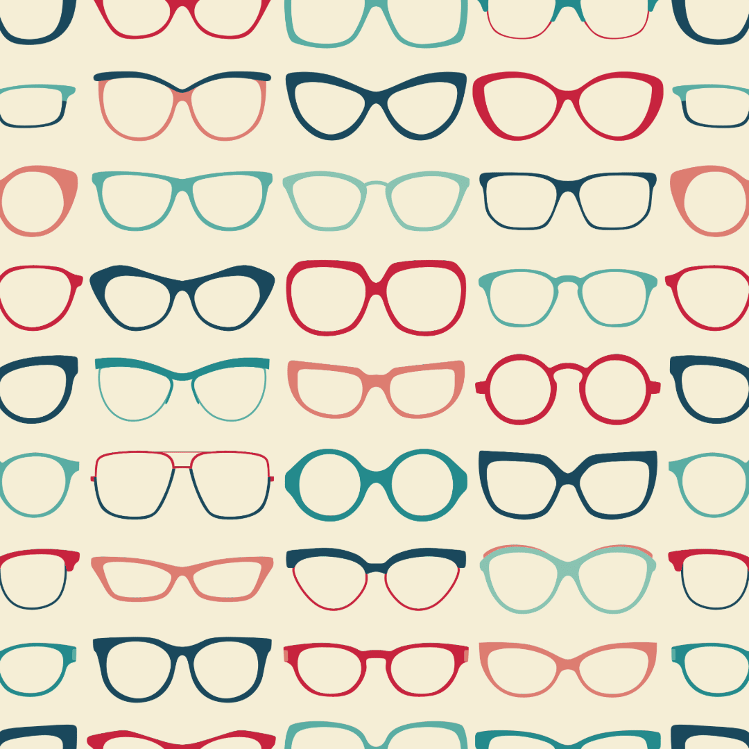 Colorful eyeglasses pattern representing the many ways to identify PHI