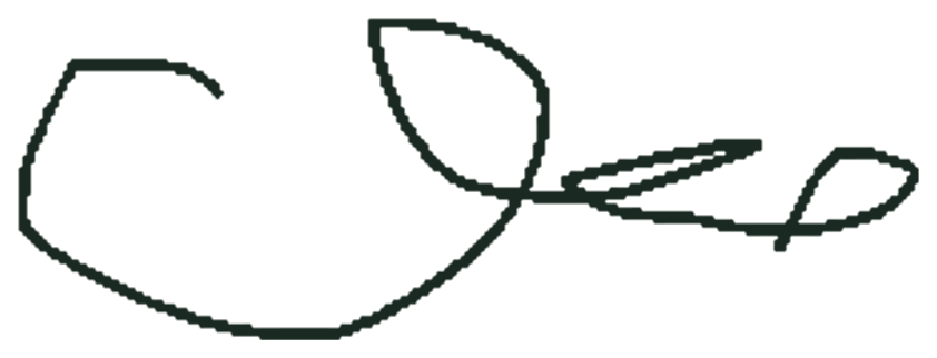 Hand-drawn Privacy Officer signature kept on file in the portal