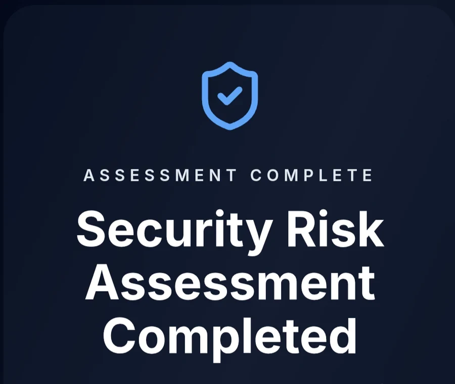 Security Risk Assessment marked complete in the One Guy Consulting portal